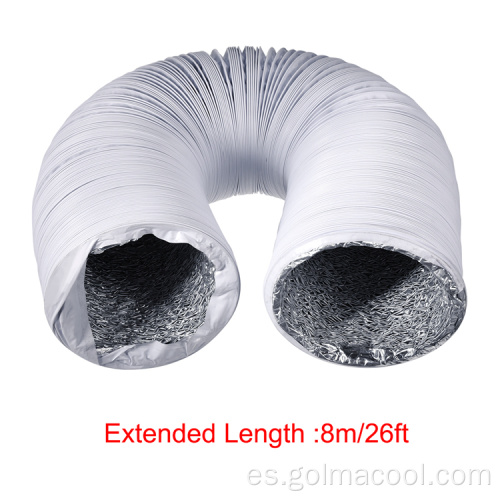 Tubo flexible de los conductos de aire de la máquina del papel de aluminio del Pvc